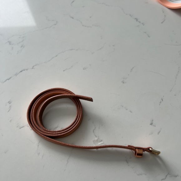 J Crew NEW Rose Gold Size Small Belt  + Pink Luggage Tag - Picture 7 of 8